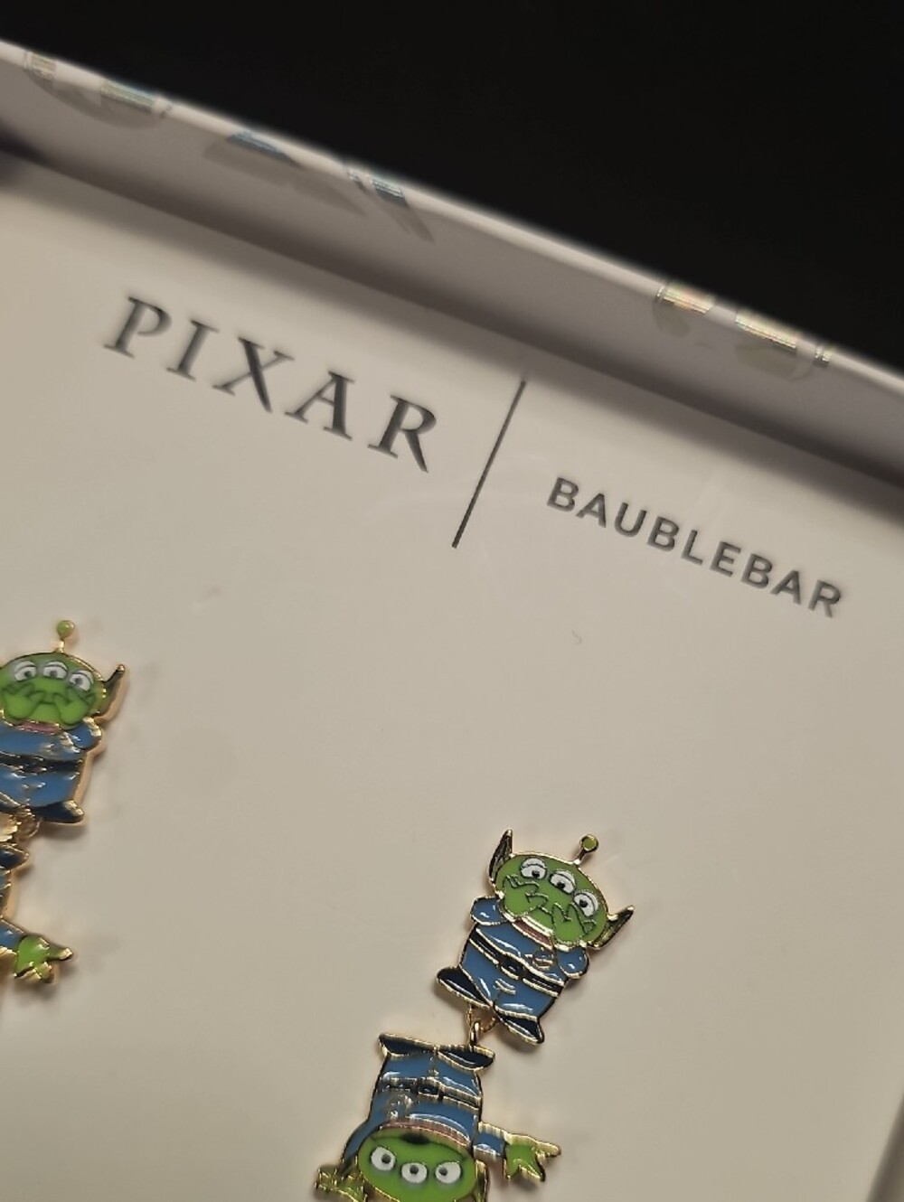 BaubleBar Pixar Green Alien Drop Earrings - Picture 2 of 5